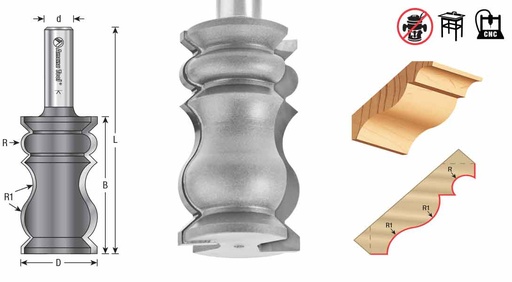 [261-564] BROCA ROUTER 420-90 R1/2 TIMBERLINE