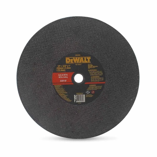 [264-122] DISCO CORTE MTL 14X1X7/64 DW44640 DEWALT