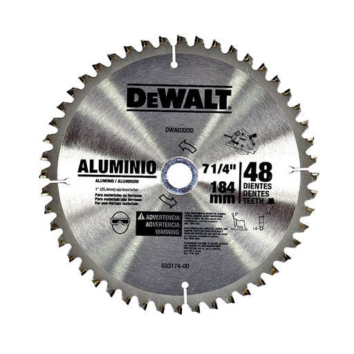 [264-20] SIERRA 7 1/4X48DX1 ALUMINIO DWA03200 DEWALT