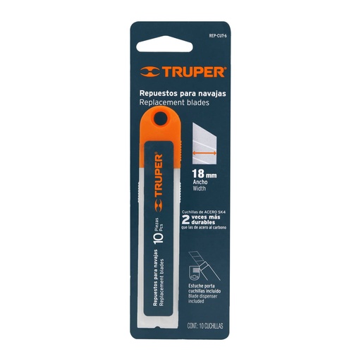 [265-115] JGO REPUESTO NAVAJA 18MM 10PZS 16965 TRUPER
