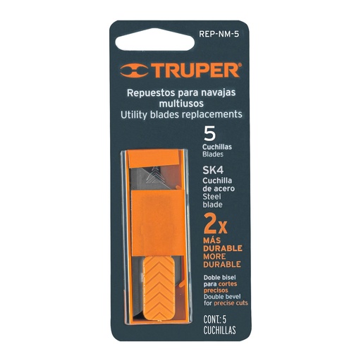 [265-139] JGO REPUESTO CUCHILLA CORTA 5PZ 16953 TRUPER