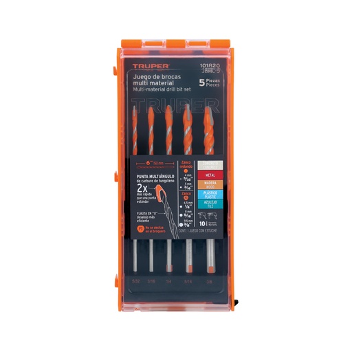 [265-253] JGO BROCA MULTIUSO TUGSTENO 5PZS 101820 TRUPER