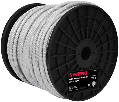 [265-310] CABLE ACERO 1/8 FORRADO (75 MTS) 44219 FIERO
