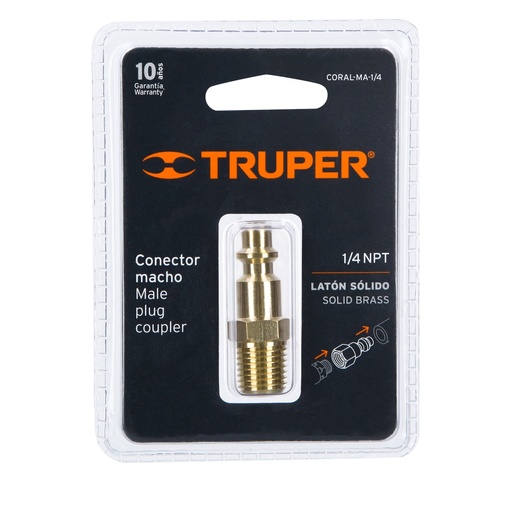 [265-33] ADAPTADOR MACHO 1/4  NPT 19083 TRUPER