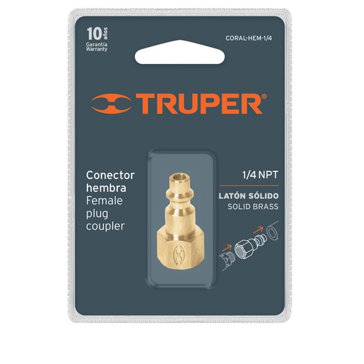 [265-37] ADAPTADOR HEMBRA 1/4 NPT 19082 TRUPER
