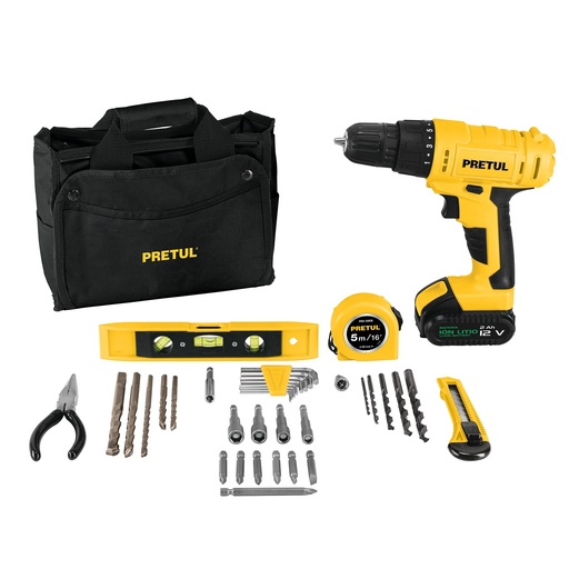 [265-384] KIT BARRENO 3/8 12V 35PZS 27097 PRETUL
