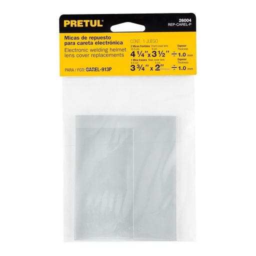 [265-59] REP VIDRIO CARETA ELECTRONICA 3PZS 26004 PRETUL