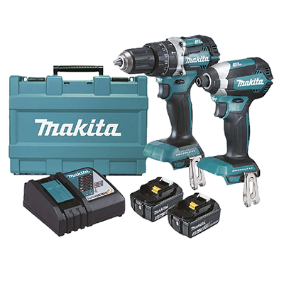 [300-123] COMBO BARRENO/DESARM DLX2180MX (DHP484 65Nm y DTD153 170Nm)BL 4.0AH MAKITA