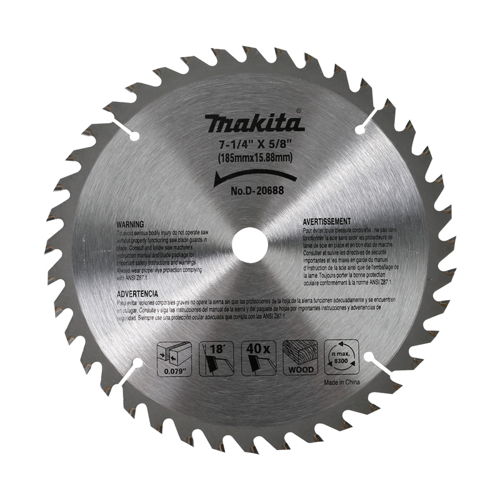 [301-105] SIERRA 7 1/4X40X5/8 MADERA D20688  MAKITA