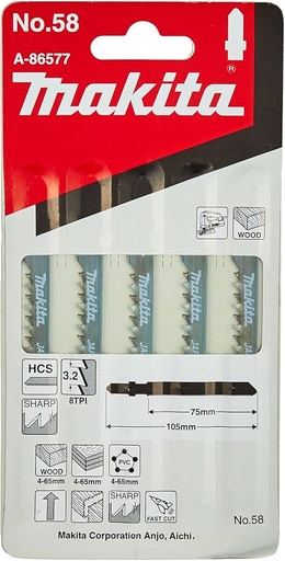 [302-12] JGO SIERRA CALADORA 5PZS A86577 MAKITA