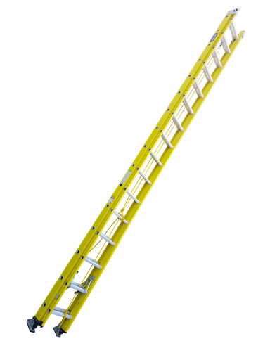 [303-42] ESCALERA 32 EXT FIBRA AMARILLA INDUSTRIAL 250 LBS INCO