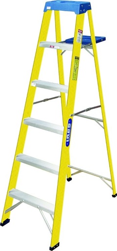 [303-50] ESCALERA 8 FIBRA 2B IND AMARILLO 250 LBS INCO