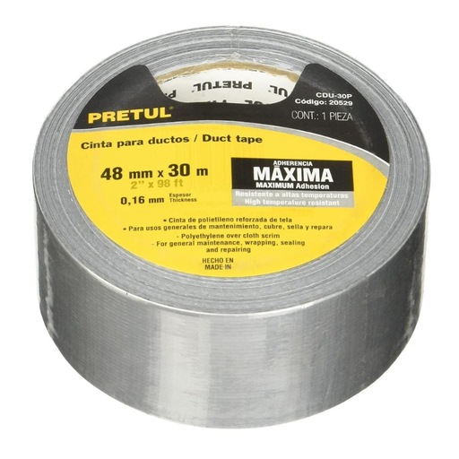 [37-36] CINTA DUCTO 2X30MTS 20529 PRETUL
