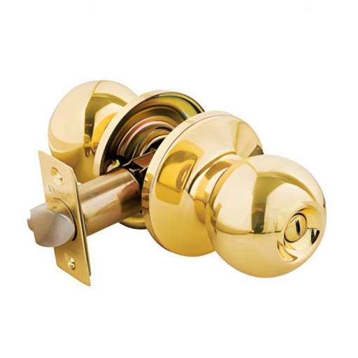 [56-321] CHAPA BOLA BAÑO DORADA LOCK PLUS