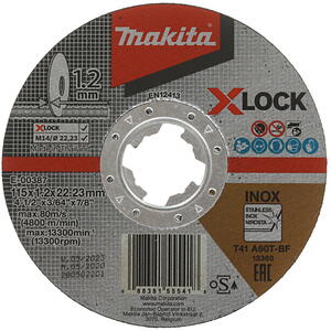[301-955] DISCO CORTE INOX 4 1/2 XLOCK E00387 MAKITA