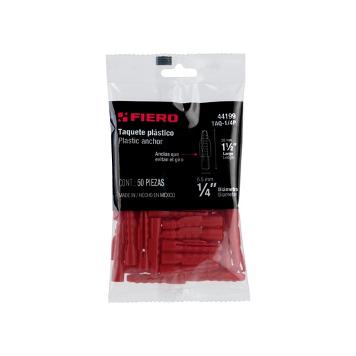 [187-14] BOLSA TARUGOS 1/4  50PZS 44199 FIERO