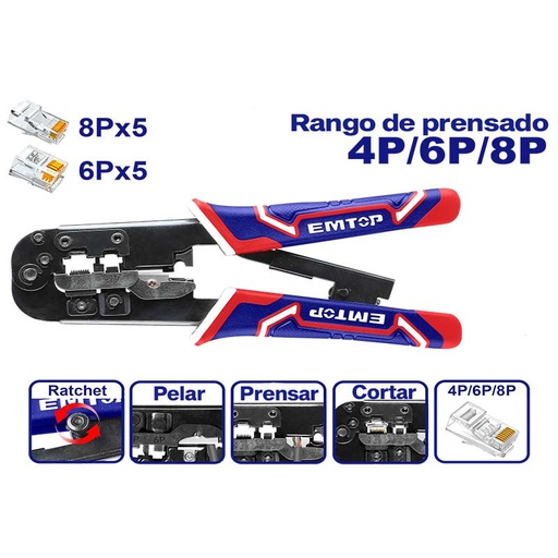 [125-20] PELADOR ALAMBRE 8 PULG 3 EN 1 EMPCR46801 EMTOP
