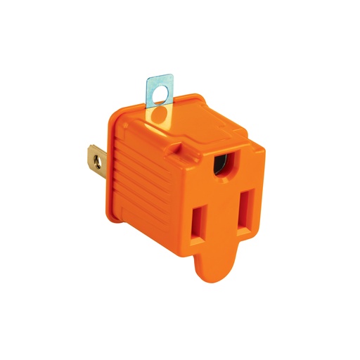 [71-29] ADAPTADOR ELECTRICO 3 A 2 NARANJA 46256 VOLTECH