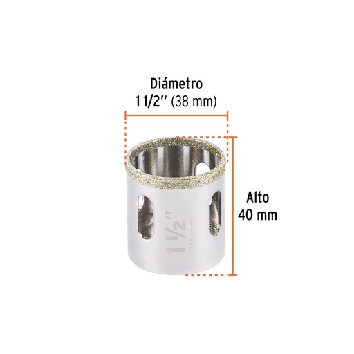 [23-445] BROCA CORONA AZULEJO 1 1/2 DIAMANTE 17130 TRUPER