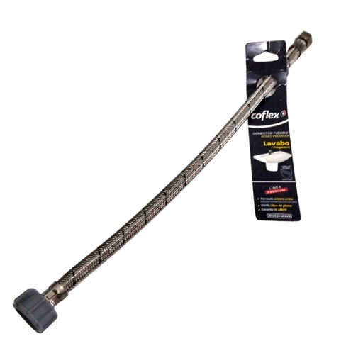 [50-306] MANGUERA ABASTO LAVAMANOS/LAVATRASTOS 3/8X1/2X40CM EAL-J40 COFLEX